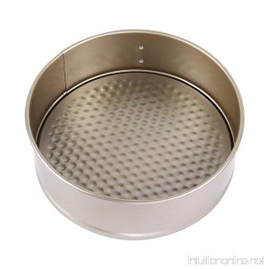 bouti1583 Carbon Steel Round Springform Pan Cheesecake Baking Pan Non-stick Leakproof Cake Mold 8 Inch Golden - B072WRY17P
